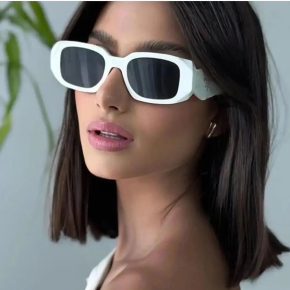 NEW PRADA SYMBOLE PR17WS 1425S0 WOMEN’S SUNGLASSES PRADA SPR 17W WHITE PR 17WS - Picture 1 of 14